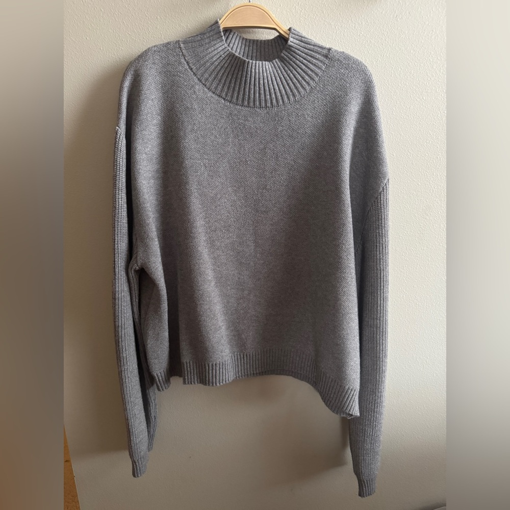 Ellandemm- Gray Women's Mock neck Sweater - XXL
